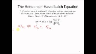 HendersonHasselbalch Equation [upl. by Heiney]