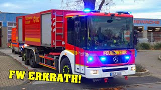 NEUES WLF  Löschzug  HLF Feuerwehr Erkrath amp weitere Einsatzfahrten neues amp altes WLF [upl. by Reffinnej]