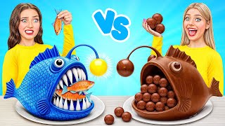 Thử thách Đồ Ăn Từ Sô Cô La vs Đồ Thật  Mẹo Vặt Đồ Ăn Vui Nhộn Choco DO [upl. by Tildy928]