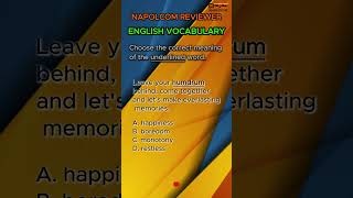 English Vocabulary  NAPOLCOM Reviewer 2024 [upl. by Ramuk650]