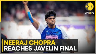 Paris Olympics 2024 Indias Neeraj Chopra qualifies for finals of mens javelin throw event  WION [upl. by Cicely]