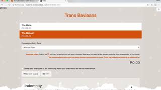 Trans Baviaans 2018  Entry Tutorial [upl. by Llehcram989]