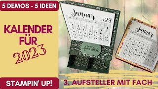 Mini Tischkalender mit Aufbewahrungsbox Anleitung Stampin up [upl. by Susanne]