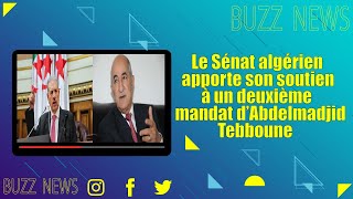 Algérie  Le Sénat algérien apporte son soutien à un deuxième mandat d’Abdelmadjid Tebboune [upl. by Ricki]