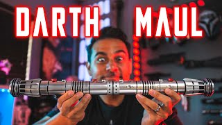 Star Wars Galaxys Edge Darth Maul Lightsaber Unboxing and Review [upl. by Elbon]