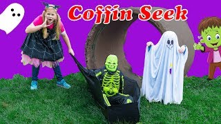 Vampirina Assistant Coffin Hide and Seek Pretend Play with Batboy Ryan and Officer Smalls [upl. by Noitna]