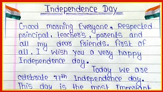 15 August par bhasan English me  independence day speech in English  15 August speech English me [upl. by Nyliram]