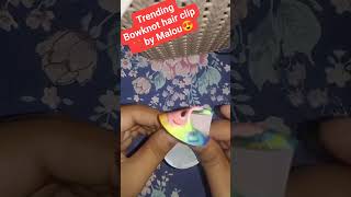 howtomake a trending clip diy bowknot hair clip😊 [upl. by Arbed]