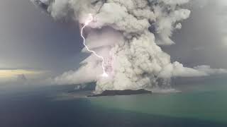 Hunga Volcano Eruption 14 January 2022 548PM Tonga Time [upl. by Eidur88]