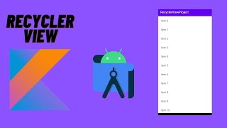 How to make a simple RecyclerView in Android Studio  Android  Kotlin [upl. by Luehrmann]