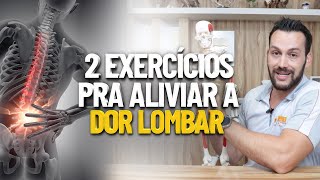 2 EXERCÍCIOS PARA ALIVIAR A DOR LOMBAR  Fisioprev com Guilherme Stellbrink [upl. by Denten]