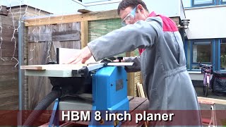 HBM 8 inch planer  Preparing AYOUS for a night stand [upl. by Dill920]