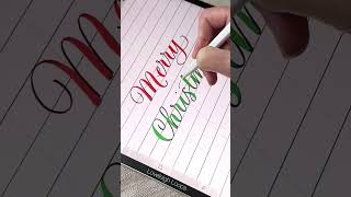 Christmas Calligraphy How To Write Merry Christmas Let It Snow amp Winter Wonderland In Calligraphy [upl. by Cristie]