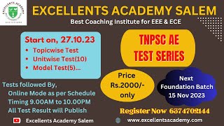 TNPSC AE Test Series follow by syllabus and scheduledstart on 271023 [upl. by Moscow]