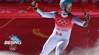 USAs Ryan CochranSiegle misses superG gold by 04 seconds  Winter Olympics 2022  NBC Sports [upl. by Emawk]