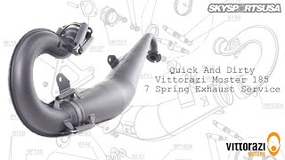 Quick and Dirty Vittorazi Moster 185 7 Spring Exhaust Service Kit Install [upl. by Adnuahsar118]