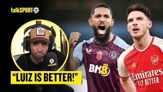 Jermaine Pennant INSISTS Aston Villas Douglas Luiz Is A BETTER PLAYER Than Arsenals Declan Rice 👀 [upl. by Beauchamp706]