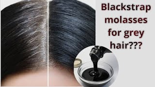 Blackstrap Molasses Does it Really Darken Grey Hair Watch to Find Out [upl. by Drabeck]