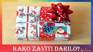 KAKO ZAVITI DARILO Preprosto zavijanje daril [upl. by Hepsoj]