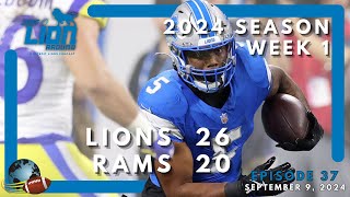 JUST LION AROUND  LIONS BEAT RAMS IN OVERTIME [upl. by Notgnihsaw]