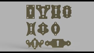 Gothic Cathedral Escutcheon Plate stl CNC  3D print [upl. by Hpejsoj]