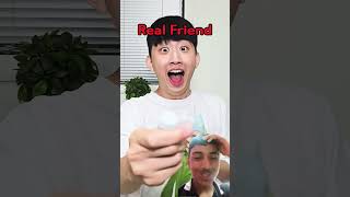 How to share soda cream Fake Friends Vs Real Friend bestfriend mukbang shorts subscribe [upl. by Htnnek]