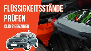 Die Flüssigkeitsstände prüfen Clio 2 14 16V 📏 [upl. by Raman]