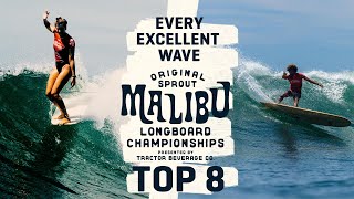 Every Excellent Wave From The 2023 Original Sprout Malibu Longboard Championships Top 8 [upl. by Robenia496]