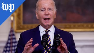 Biden blames Trump for sinking border bill [upl. by Gonsalve]