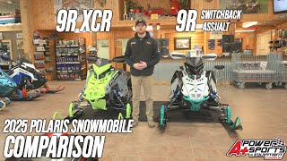 2025 Polaris Patriot 9R Indy XCR vs Patriot 9R Switchback Assault Snowmobile Comparison [upl. by Lacie]