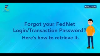 How to reset your FedNet Login Transaction Password [upl. by Antonie367]