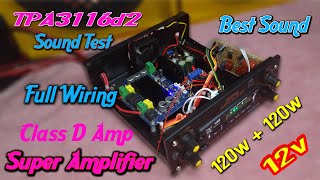 TPA3116D2 120w  120w Stereo Bluetooth Amplifier Board \ Review amp Sound Test [upl. by Ardiekal21]