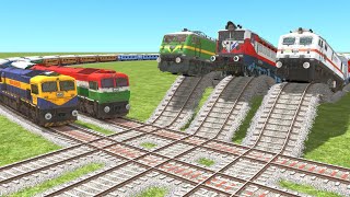 VERY DIFFICULT TRAIN RUNNING OVER TRAIN TRACKS  Train May Be Very Risky  Train Simulator Videos [upl. by Htiekal]