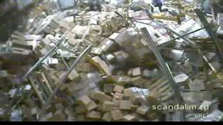 Forklift driver loses control in warehouse [upl. by Helen]