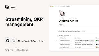 Hot Seat with Marie Poulin Streamlining OKR management with Airbyte [upl. by Constantine]