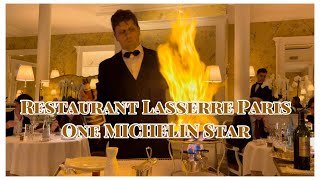 Restaurant Lasserre Paris One Michelin Star ft 4course dinner menu 巴黎 米芝蓮一星 [upl. by Aw248]