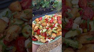 Panzanella gardenharvest gardening gardeninginspiration gardentotable [upl. by Redan531]