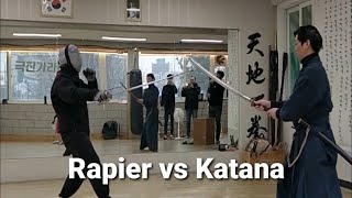 Rapier vs Katana speed 45 레이피어 vs 카타나  ropera vs katana [upl. by Diraf]