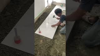 How To Install Tiles Ceramic Floor 60X60 amazing youtubeshorts home tiles shorts [upl. by Hassett582]