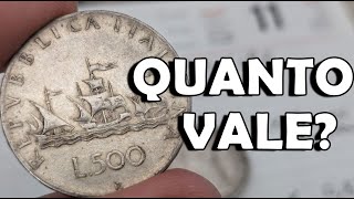 VALORE 500 LIRE DARGENTO  Quotazione Argento Altissima a 087€ al Grammo OGGI  Monete Argento [upl. by Kristi]