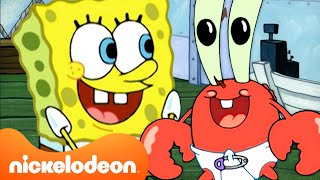 SpongeBob Babysits Mr Krabs 🍼  SpongeBob SquarePants  Nick UK [upl. by Freeland472]