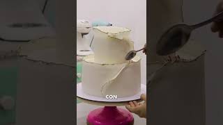 Hermoso Pastel de Boda boda cake flowers flores fondant dorado [upl. by Ynafetse400]