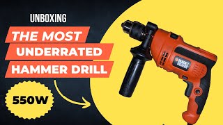 Black and Decker 550W 13mm Hammer Drill Unboxing Hindi  UnboxWithAjay [upl. by Edylc]