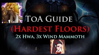 Summoners War ToA Hardest Floors  2x Hwa 3x Wind Mammoth Stage 97 Lyrith Rotation [upl. by Tessi]