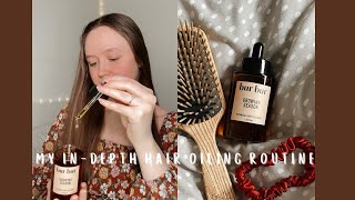 My indepth hair oiling routine  for hair growth  a healthier scalp 💆🏼‍♀️🌿✨ [upl. by Goldy161]