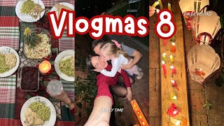 Vlogmas 8 día de las velitas  idea cena navideña  outfit improvisado y más  mamá joven [upl. by Leahciam512]