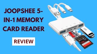 JOOPSHEE5in1 Memory Card ReaderUSB OTG Adapter amp SD Card Reader for iPhoneiPad Review [upl. by Huber]