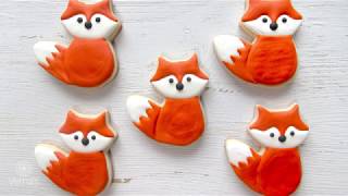 Fox Decorated Sugar Cookies [upl. by Helve875]