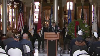 Wreathlaying ceremony honors veterans in Hartford [upl. by Johna697]