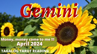 Gemini  OMG GUD NEWS MAGANDANG PAGBABAGO🙏😲  Money April 2024  Tagalog Tarot Reading [upl. by Odnalor]